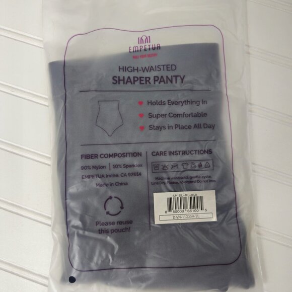 Empetua by Shapermint Women's Black High Waisted Shaper Panty Brief Size M/L NWT - Picture 13 of 13